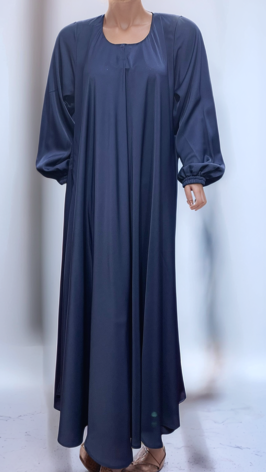 BIG FLARE ABAYA WITH ELASTIC SLEEVES AND POCKET