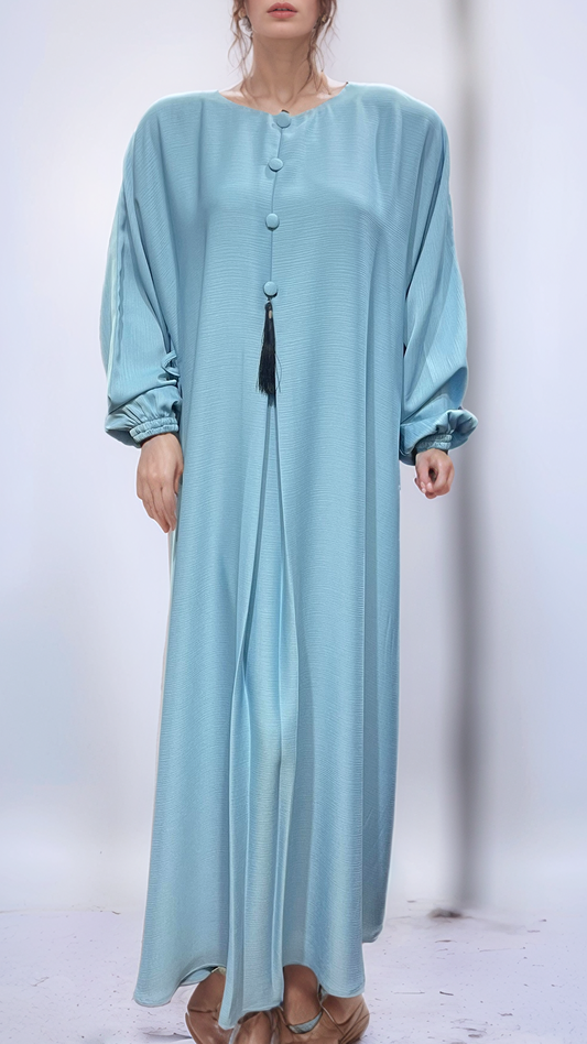 FRONT BOX ELASTIC SLEEVES DESIGN ABAYA